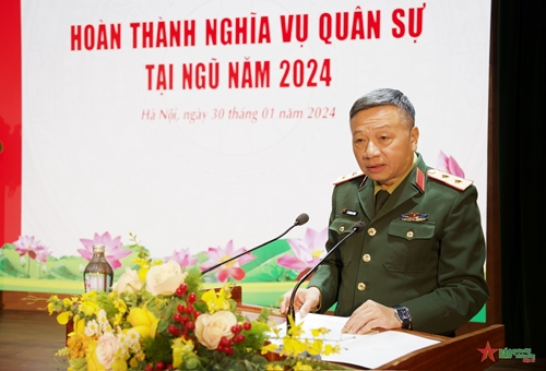 Cơ quan Tổng cục Chính trị Quân đội nhân dân Việt Nam tiễn quân nhân hoàn thành nghĩa vụ quân sự năm 2024